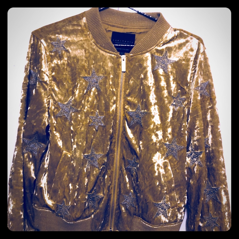 NWT Sanctuary Velvet Star Bomber (reg $159!)